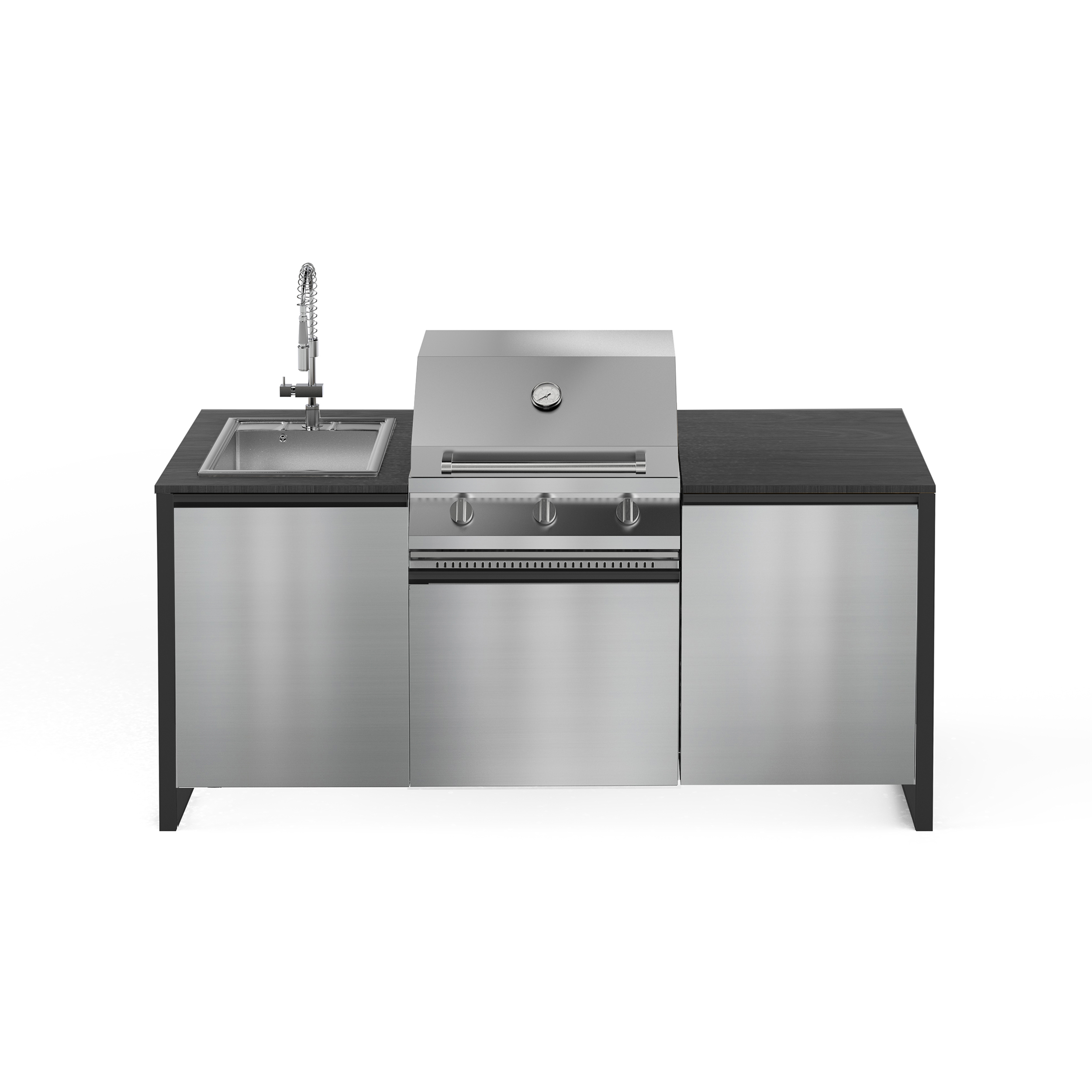 ΚΟΥΖΙΝΑ ΕΞΩΤΕΡΙΚΗΣ ΧΡΗΣΗΣ STEEL GEA LATEMAR20080-QL-NA-SS | BBQ STEEL 70εκ. | ΝΕΡΟΧΥΤΗΣ 40εκ.